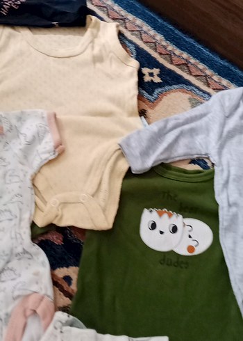 Beyaz Baskılı Pamuklu Bebek Body - Görsel 10