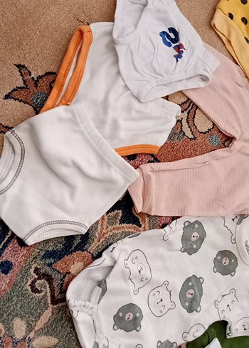 Beyaz Baskılı Pamuklu Bebek Body - Görsel 3