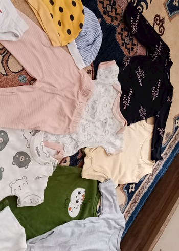 Beyaz Baskılı Pamuklu Bebek Body - Görsel 2