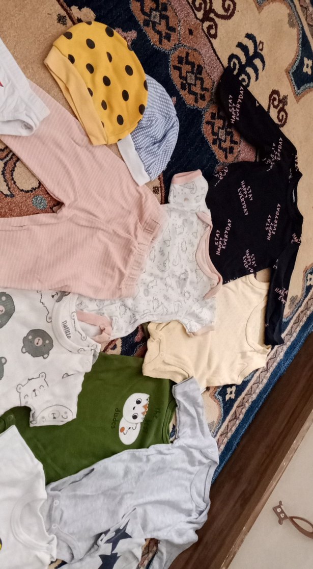 Beyaz Baskılı Pamuklu Bebek Body - Görsel 2