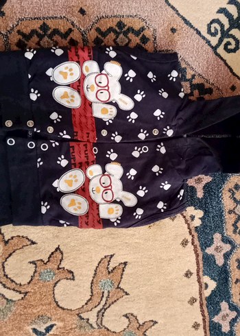 Kapüşonlu Baskılı Triko Çocuk Takımı - Görsel 3