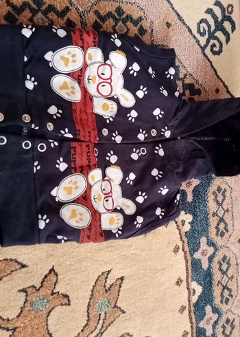 Kapüşonlu Baskılı Triko Çocuk Takımı - Görsel 2