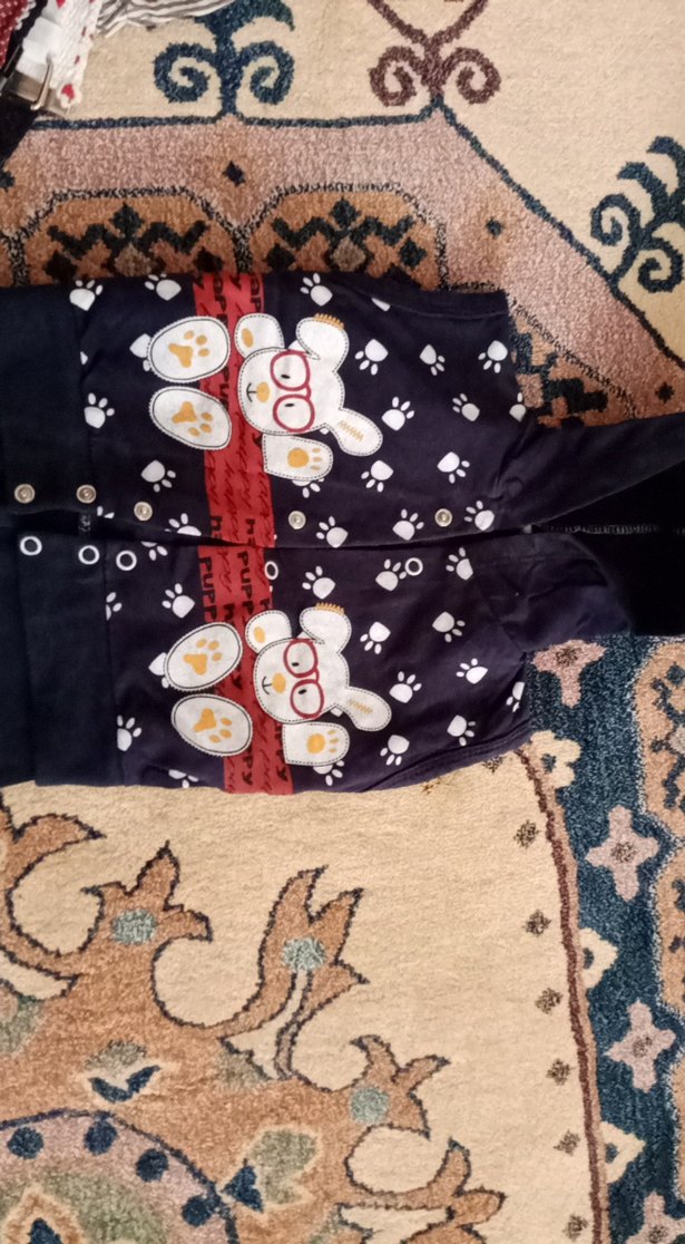 Kapüşonlu Baskılı Triko Çocuk Takımı - Görsel 3