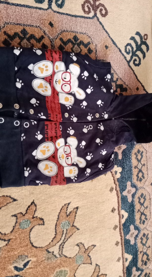 Kapüşonlu Baskılı Triko Çocuk Takımı - Görsel 2