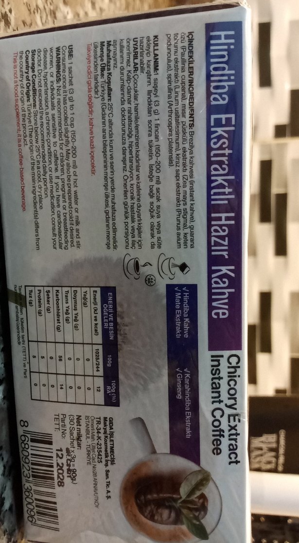 Dr. Clinic Hindiba Ekstraktlı Instant Kahve - Görsel 4