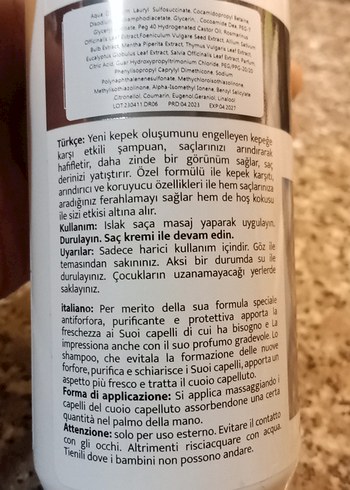 Dr. Clinic Kepek Önleyici Şampuan 400 ml - Görsel 3