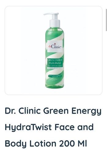 Dr. Clinic Green Energy HydraTwist Yüz ve Vücut Losyonu - Görsel 6