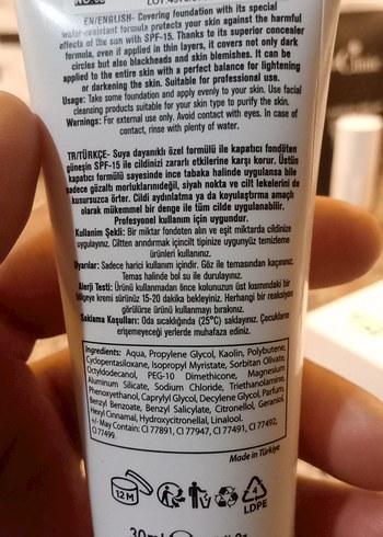 dr.Clinic Intense Cover Fondöten SPF15
yoğun kapatıcı fondöten - Görsel 3