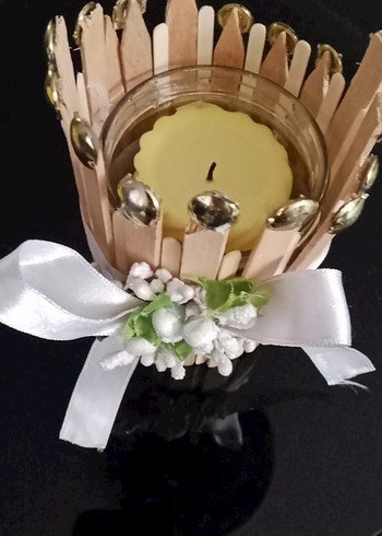 dekoratif el yapımı mumluk - Görsel 2