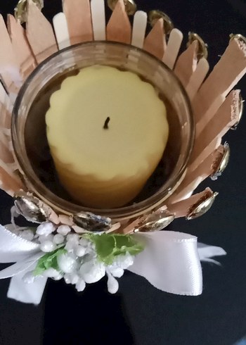 dekoratif el yapımı mumluk - Görsel 3