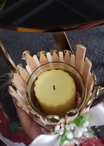 dekoratif el yapımı mumluk - Görsel 5