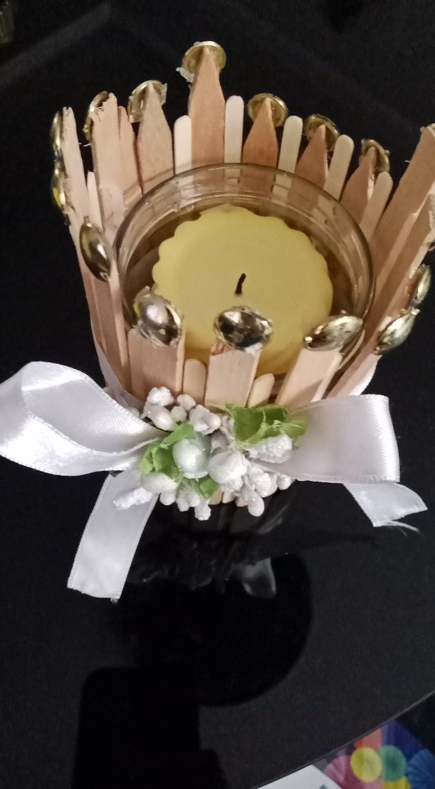 dekoratif el yapımı mumluk - Görsel 2