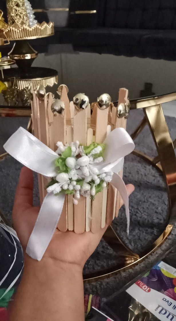 dekoratif el yapımı mumluk - Görsel 4