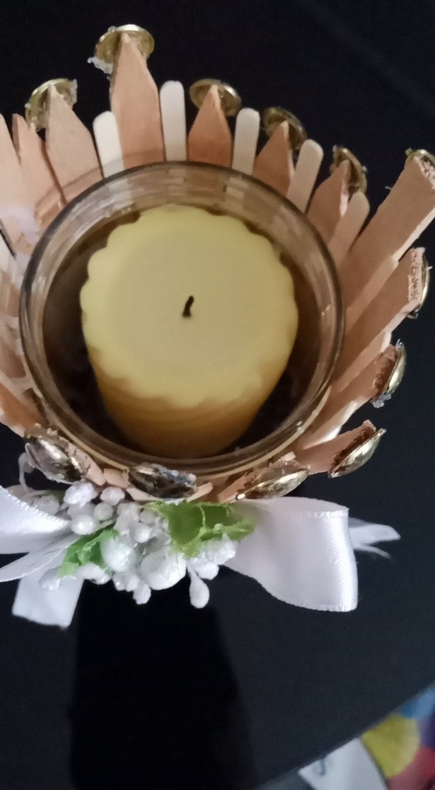 dekoratif el yapımı mumluk - Görsel 3