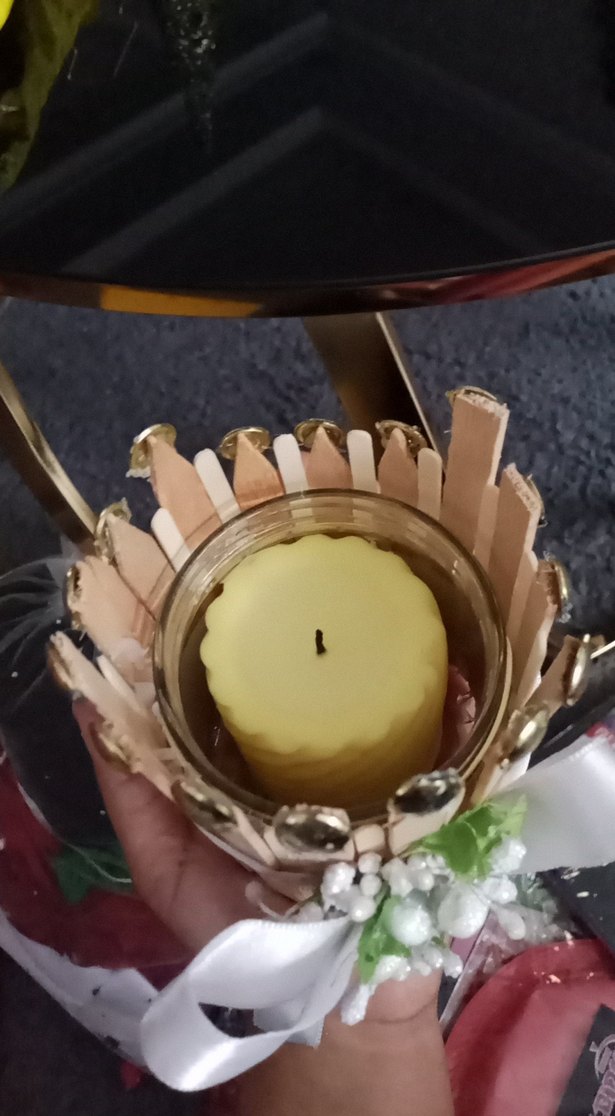 dekoratif el yapımı mumluk - Görsel 5