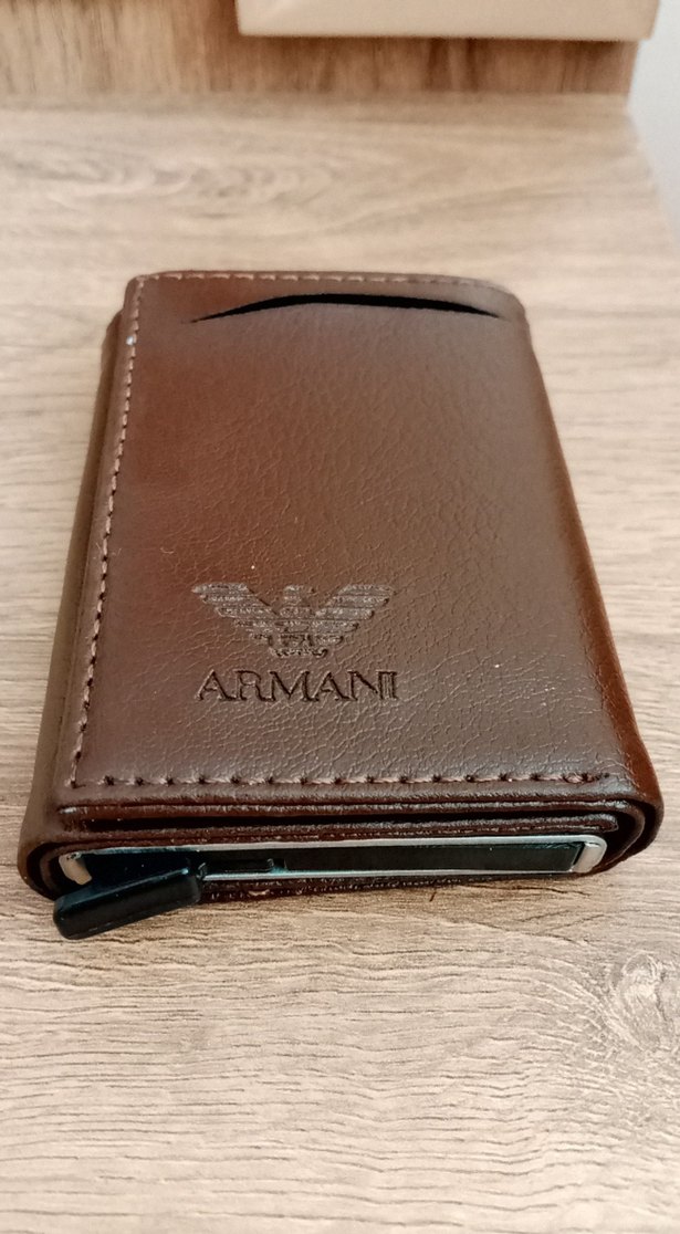 Erkek Parlak Kahverengi Deri Cüzdan - Görsel 2
