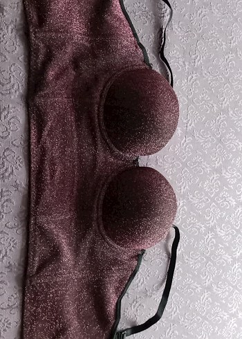 diğer Beden bordo Renk Bordo Dantelli Straplez Büstiyer