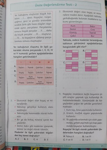 4.sınif Fen Bilimleri Atölyem Test Kitabı - Görsel 3