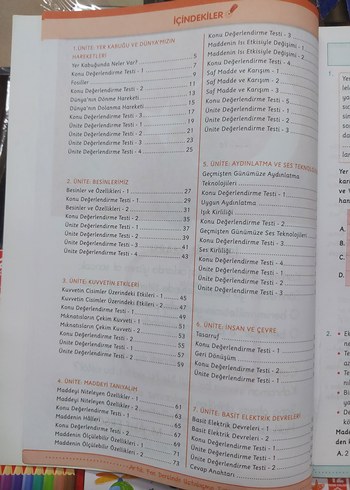 4.sınif Fen Bilimleri Atölyem Test Kitabı - Görsel 2