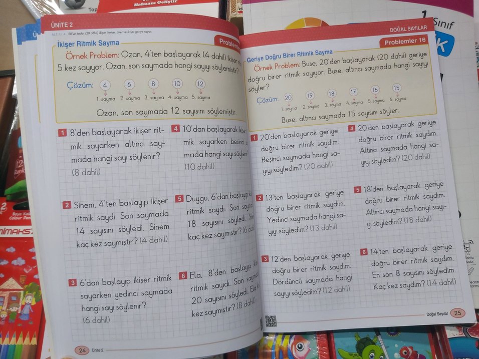 1.sınıf Resimli Problemler ve matematik Kitapları - Görsel 4