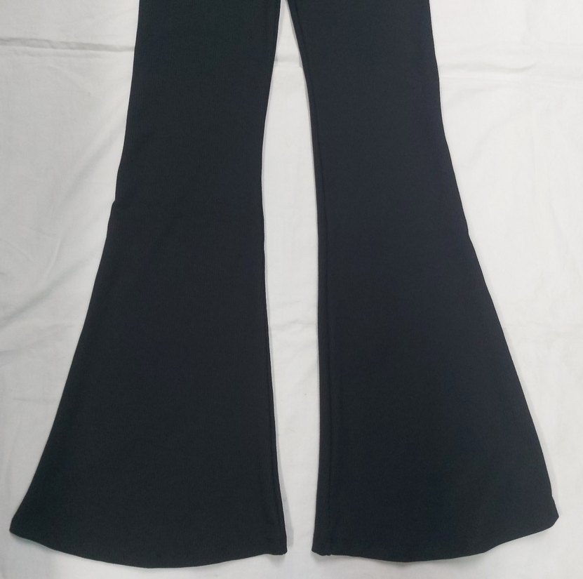 Siyah Kadın Elastik Flare Pantolon - Görsel 2