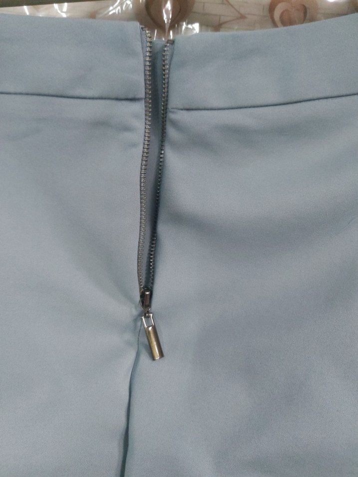 Mavi Pastel Kadın Pamuklu Kumaş Pantolon - Görsel 2