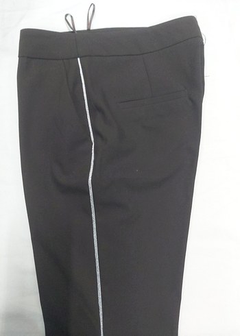 Siyah Kadın Spor Kumaş Pantolon - Görsel 2