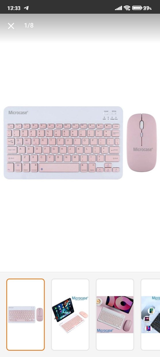 Microcase Pembe Klavye ve Mouse Seti - Görsel 2