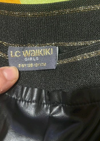 Çocuk Siyah Deri Midi Pantolon - Görsel 5