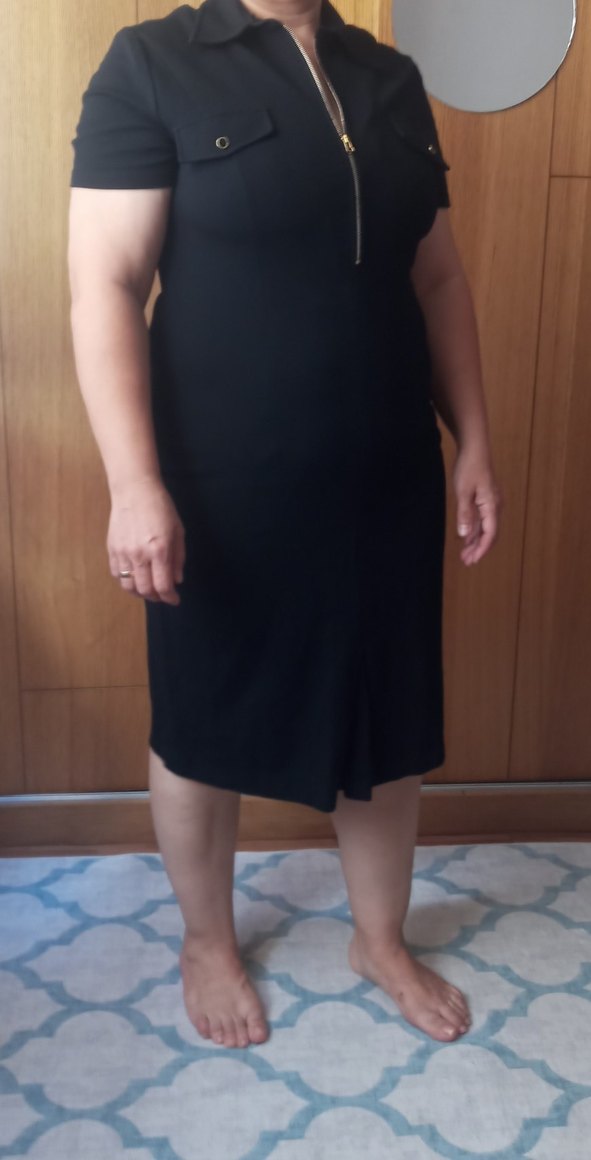 Kısa Kollu Siyah Uzun Elbise - Görsel 4