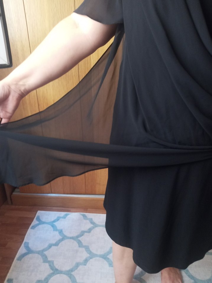 Siyah Uzun Kadın Abiye Elbise - Görsel 5