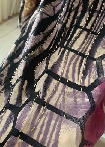 Leopar desenli abiye Kadın Elbise - Görsel 7