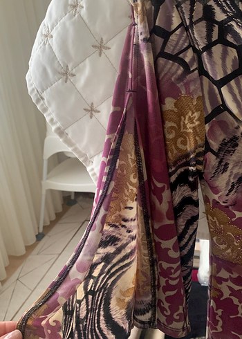 Leopar desenli abiye Kadın Elbise - Görsel 4