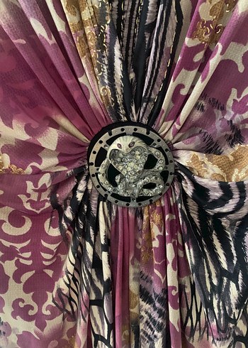 Leopar desenli abiye Kadın Elbise - Görsel 2