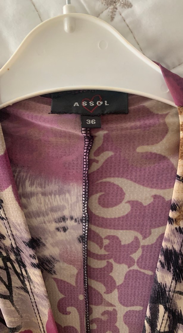 Leopar desenli abiye Kadın Elbise - Görsel 3