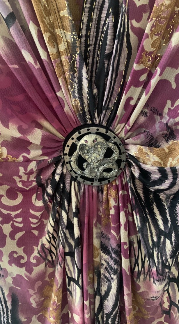 Leopar desenli abiye Kadın Elbise - Görsel 2