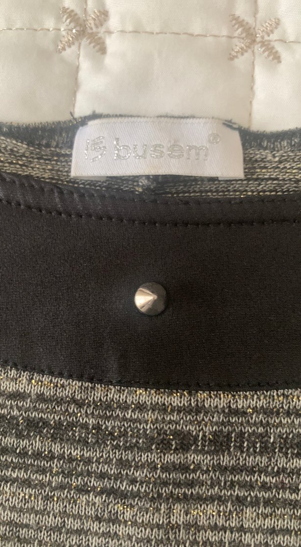 Busem Kadın Triko deri detaylı Bluz - Görsel 2