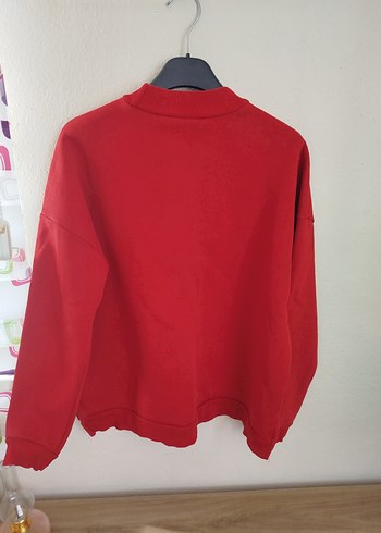 m Beden kırmızı Renk Kadın Kırmızı Baskılı Sweatshirt