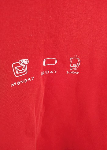 Diğer Kadın Kırmızı Baskılı Sweatshirt