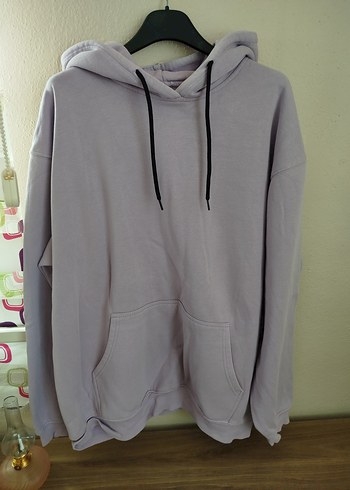 Eflatun Kapüşonlu Kadın Sweatshirt
