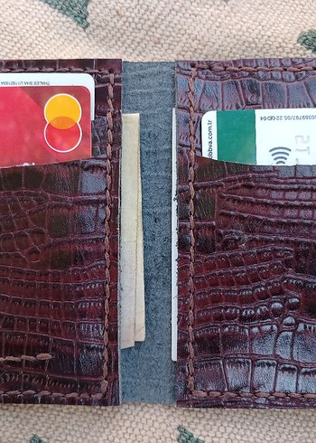 Ünisex El İşi Deri Cüzdan - Görsel 4