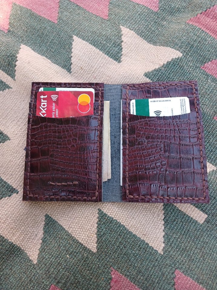 Ünisex El İşi Deri Cüzdan - Görsel 3