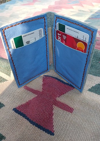 Ünisex El İşi Deri Cüzdan - Görsel 5