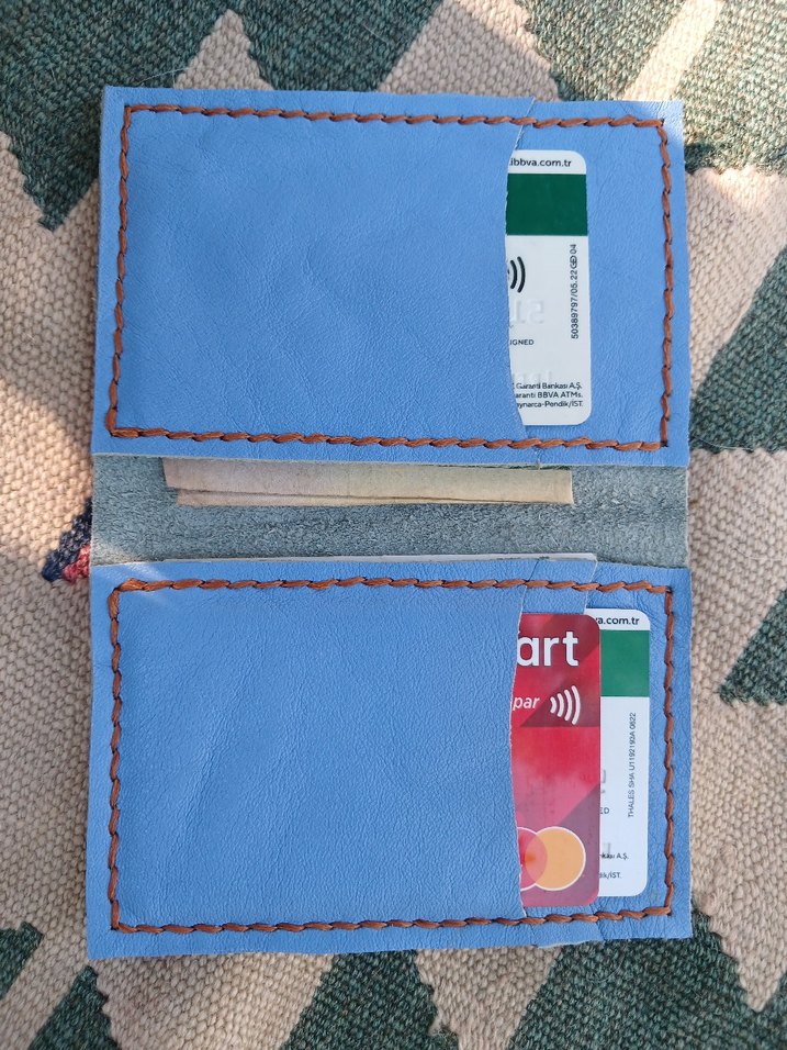 Ünisex El İşi Deri Cüzdan - Görsel 4