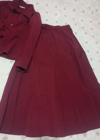 Bordo Kadın Düğmeli Salaş Gömlek - Görsel 3