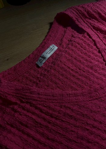 m Beden pembe Renk Pembe Kısa Kollu Tişört
