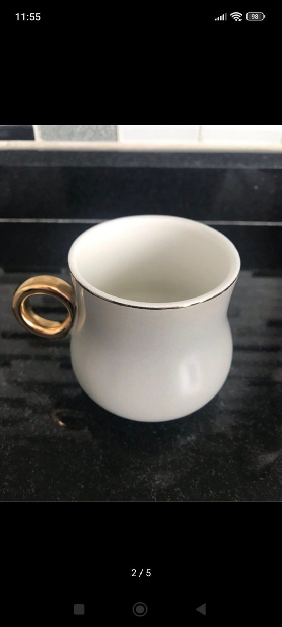 Altın kulplu Acar kupa 200 ml - Görsel 2