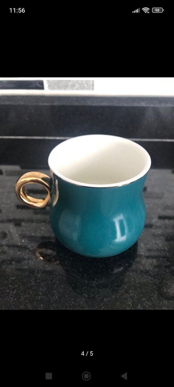 Altın kulplu Acar kupa 200 ml - Görsel 4