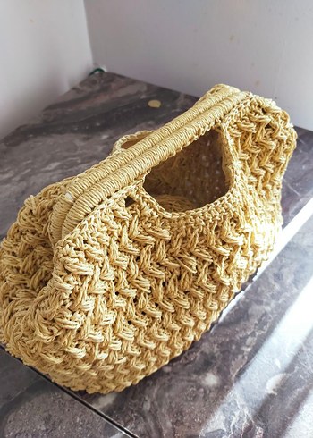 Mango Hasır Clutch Çanta