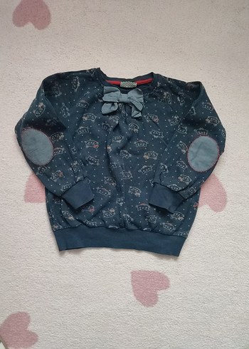 Kız Çocuk Gri Baskılı Sweatshirt